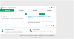 Desktop Screenshot of beta.online-translator.com